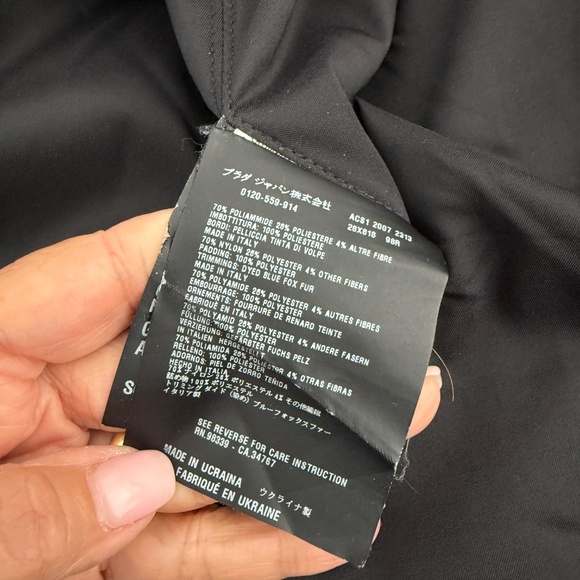 Prada Black Sport Fur Jacket Peacoat Fall/Winter Coat Designer Luxury Art.28x818 - Picture 15 of 15